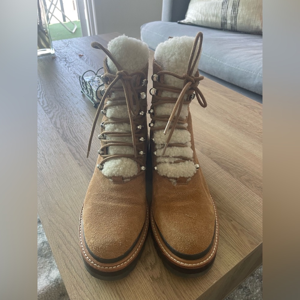 Marc Fisher LTD Lace Up Izzie Lugsole Ankle Boot